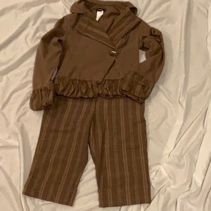 Girls crop pants and jacket